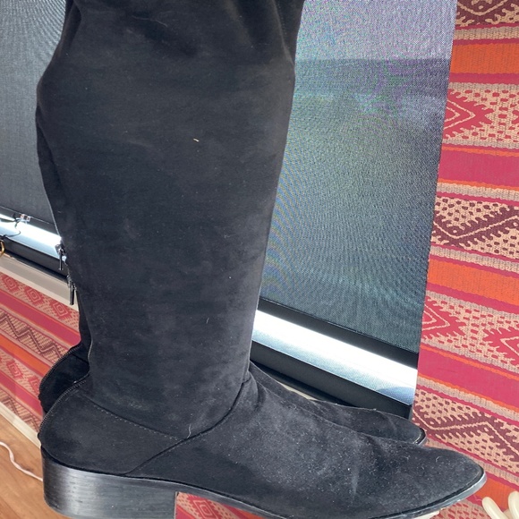 Steve Madden Gabbie Thigh High Over-Knee Boots Black Microsuede 8.5 - Picture 4 of 12